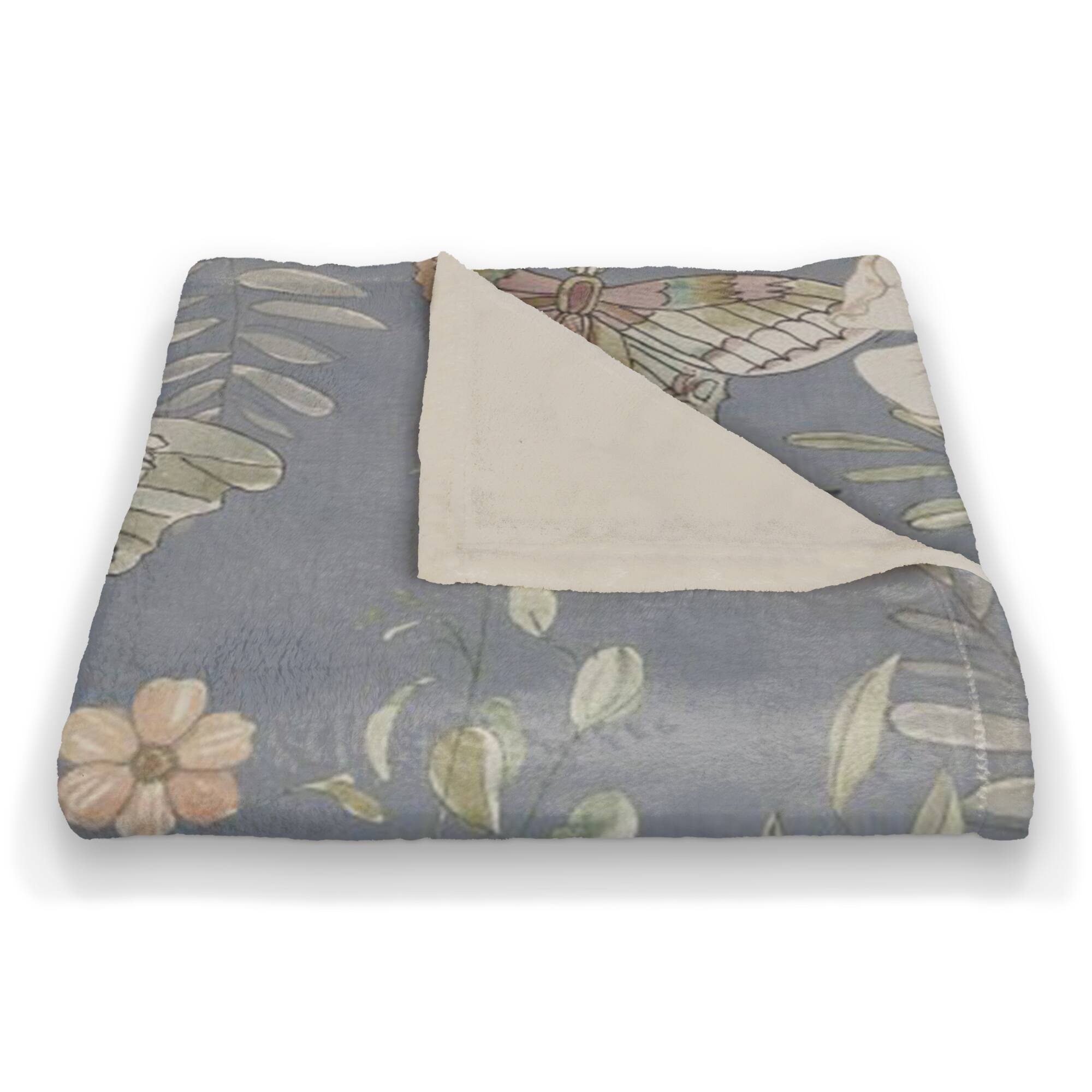 Butterflies Coral Fleece Blanket